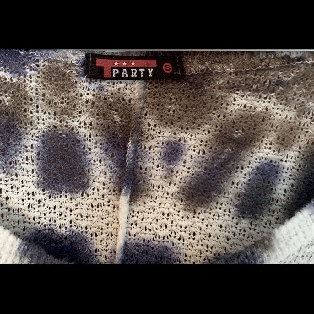 PARTY Tie Dye Knit Dolman Sleeve Tunic Sweater Size Small - Picture 8 of 8
